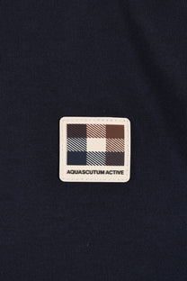 AQUASCUTUM BADGE T-SHIRT NAVY Aquascutum Michael Stewart Menswear  T-Shirts