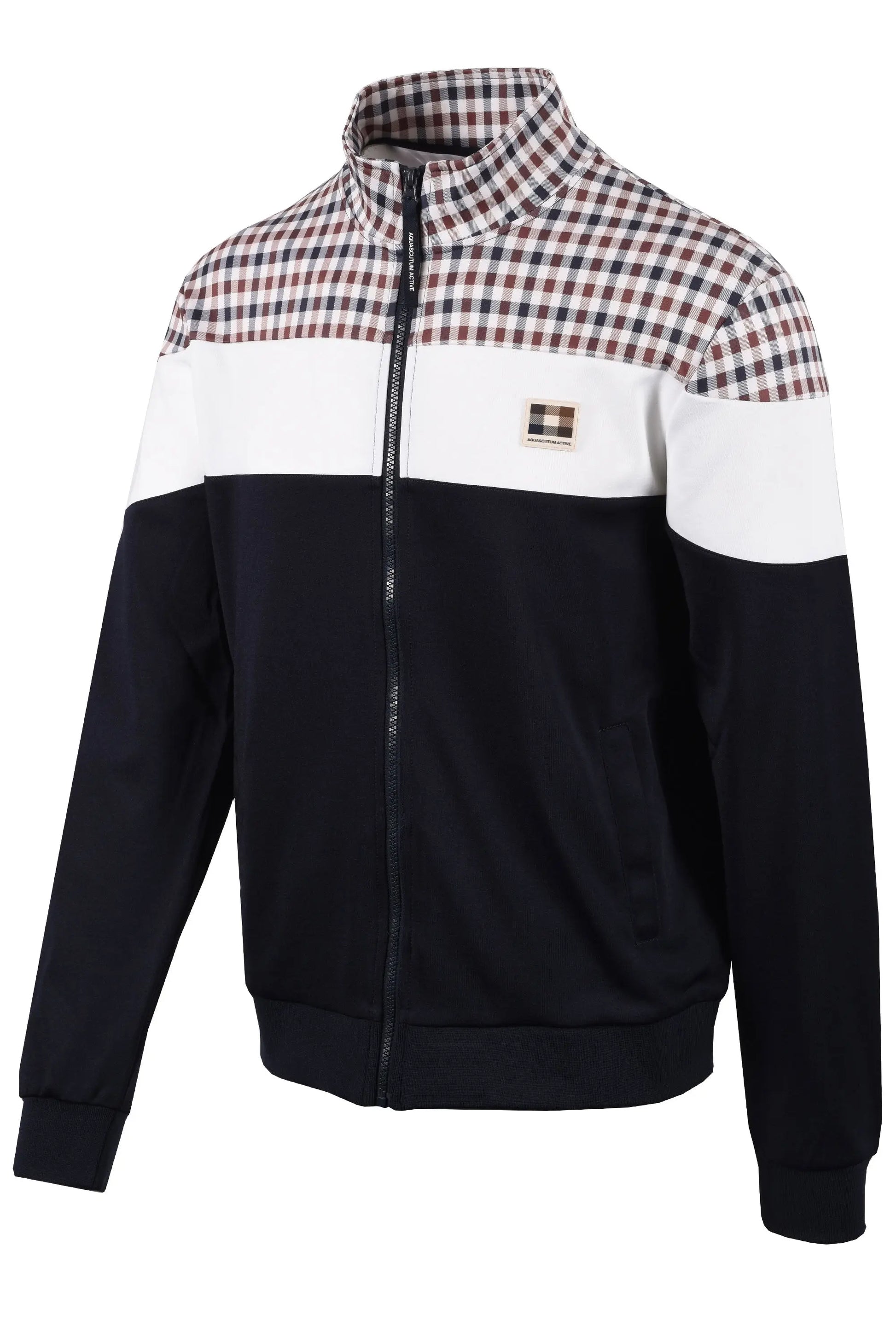 AQUASCUTUM CC SHOULDER TRACK TOP NAVY Aquascutum