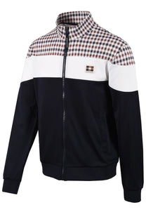 AQUASCUTUM CC SHOULDER TRACK TOP NAVY Aquascutum