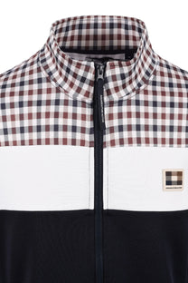 AQUASCUTUM CC SHOULDER TRACK TOP NAVY Aquascutum