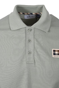 AQUASCUTUM CHECK POLO SHIRT SALVIA Aquascutum