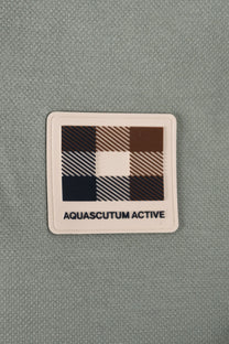 AQUASCUTUM CHECK POLO SHIRT SALVIA Aquascutum
