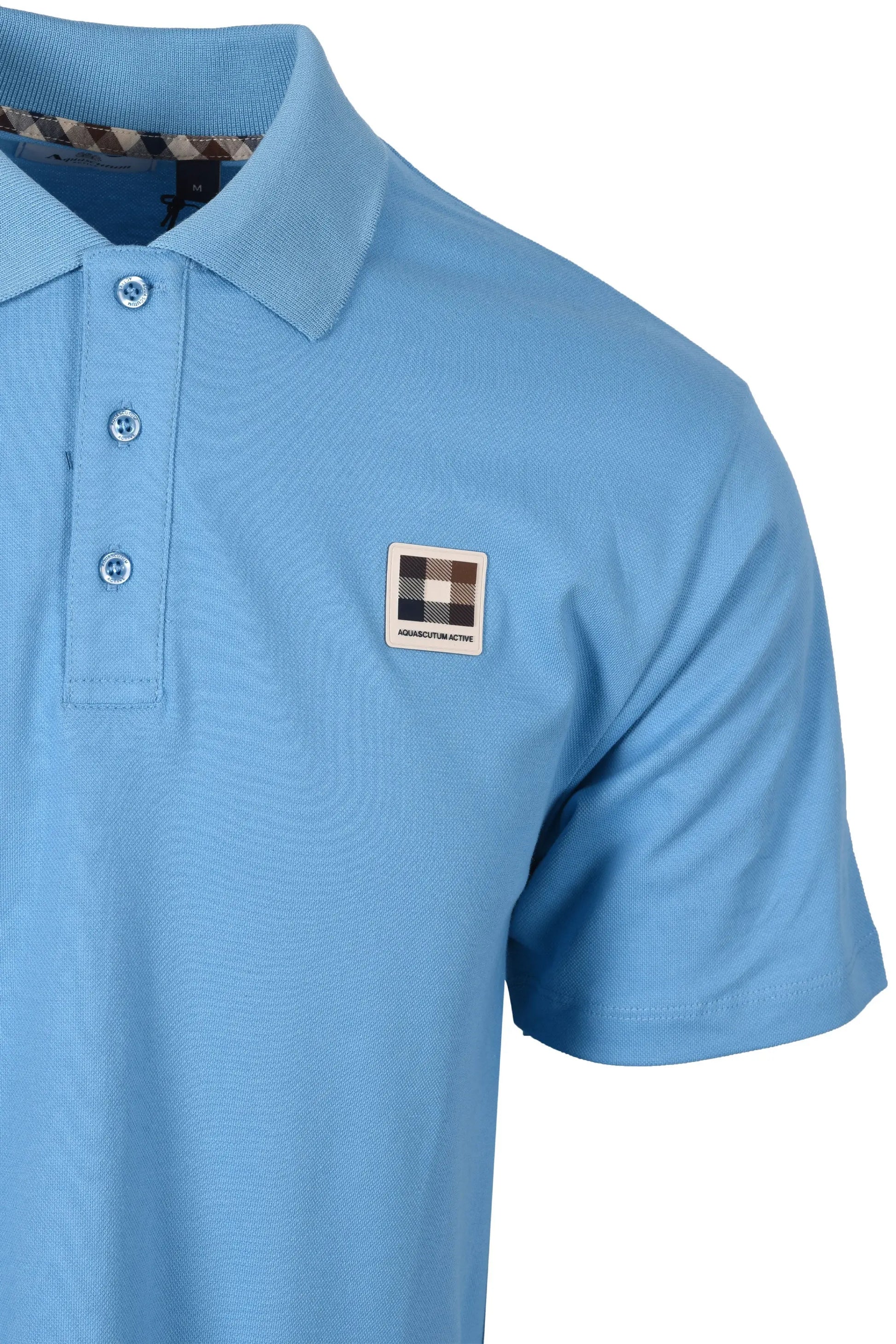 AQUASCUTUM CLUB CHECK BADGE POLO AVIO Aquascutum