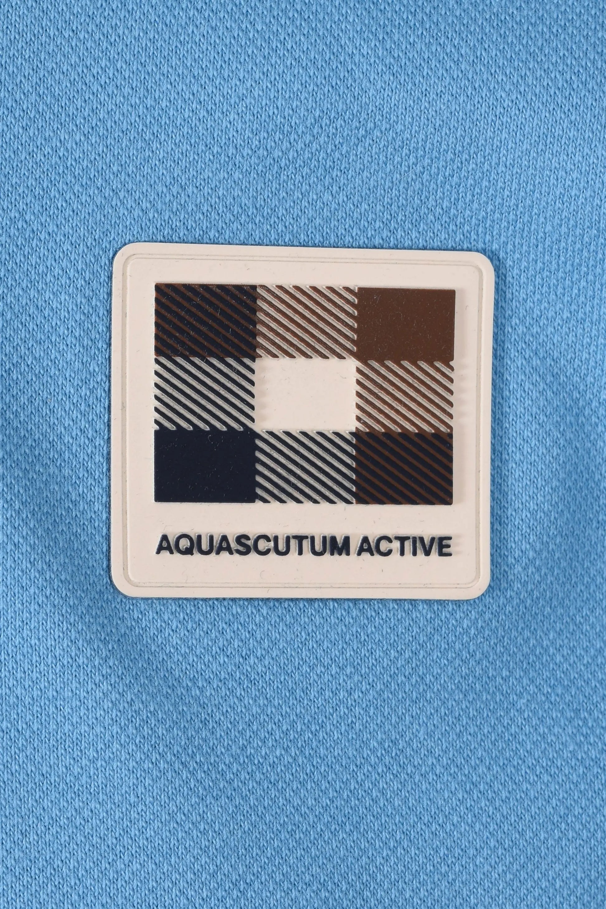 AQUASCUTUM CLUB CHECK BADGE POLO AVIO Aquascutum