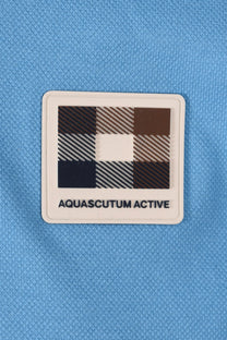 AQUASCUTUM CLUB CHECK BADGE POLO AVIO Aquascutum