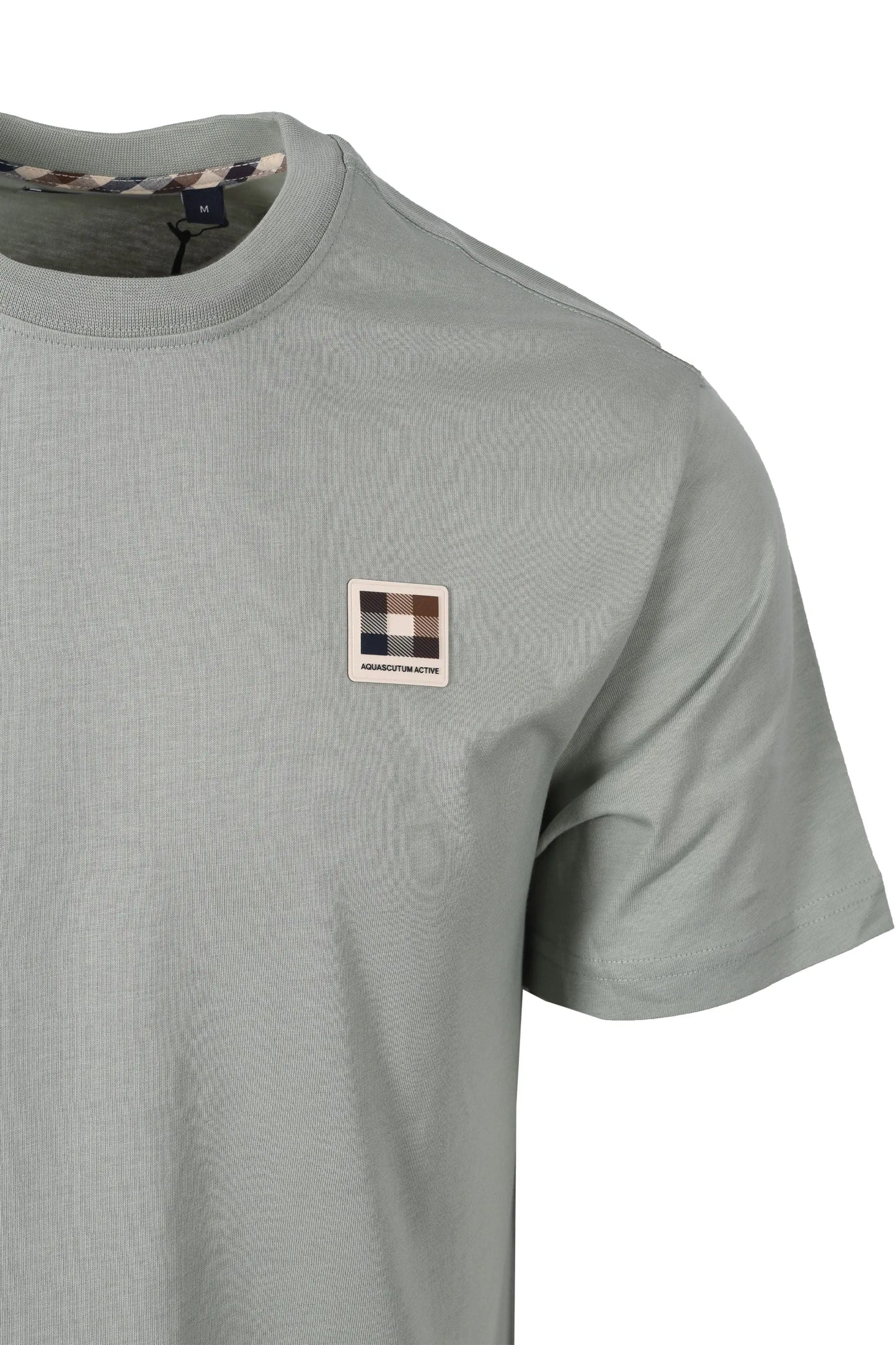 AQUASCUTUM CLUB CHECK BADGE T-SHIRT SALVIA Aquascutum