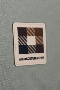 AQUASCUTUM CLUB CHECK BADGE T-SHIRT SALVIA Aquascutum