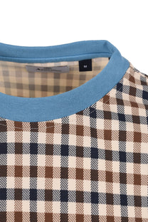 AQUASCUTUM CLUB CHECK T-SHIRT AVIO Aquascutum