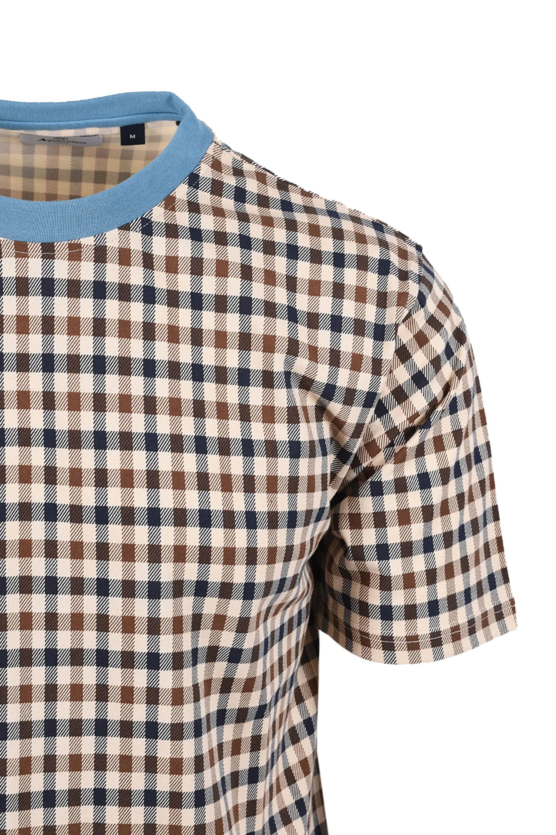 AQUASCUTUM CLUB CHECK T-SHIRT AVIO Aquascutum