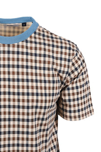 AQUASCUTUM CLUB CHECK T-SHIRT AVIO Aquascutum