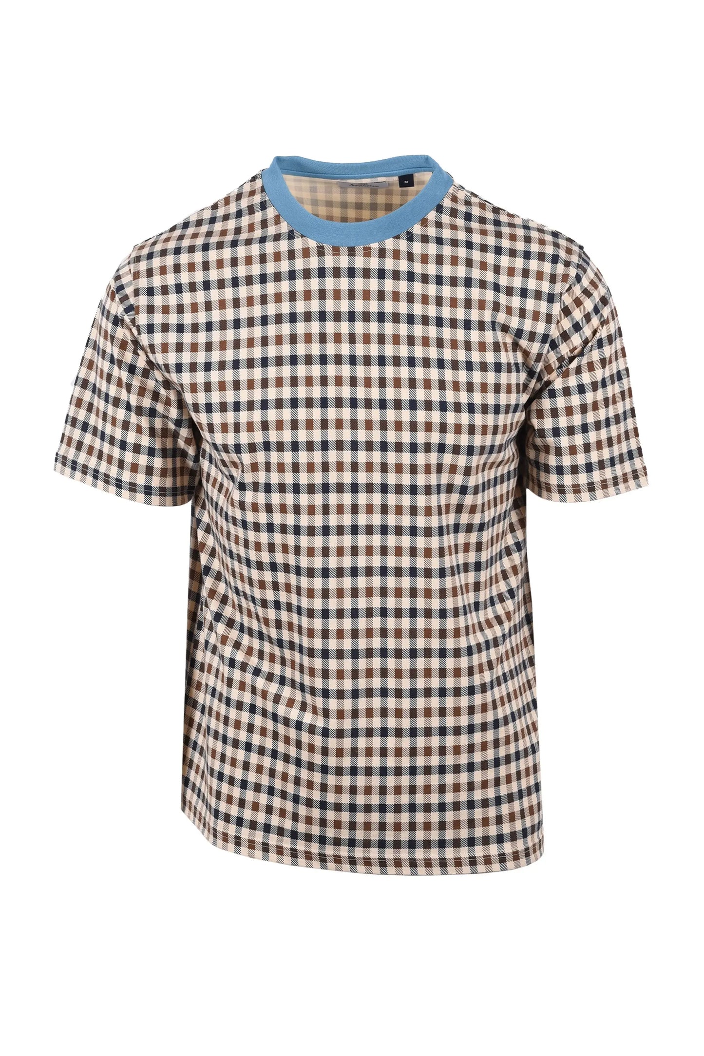 AQUASCUTUM CLUB CHECK T-SHIRT AVIO Aquascutum