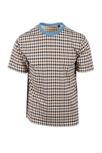 AQUASCUTUM CLUB CHECK T-SHIRT AVIO Aquascutum