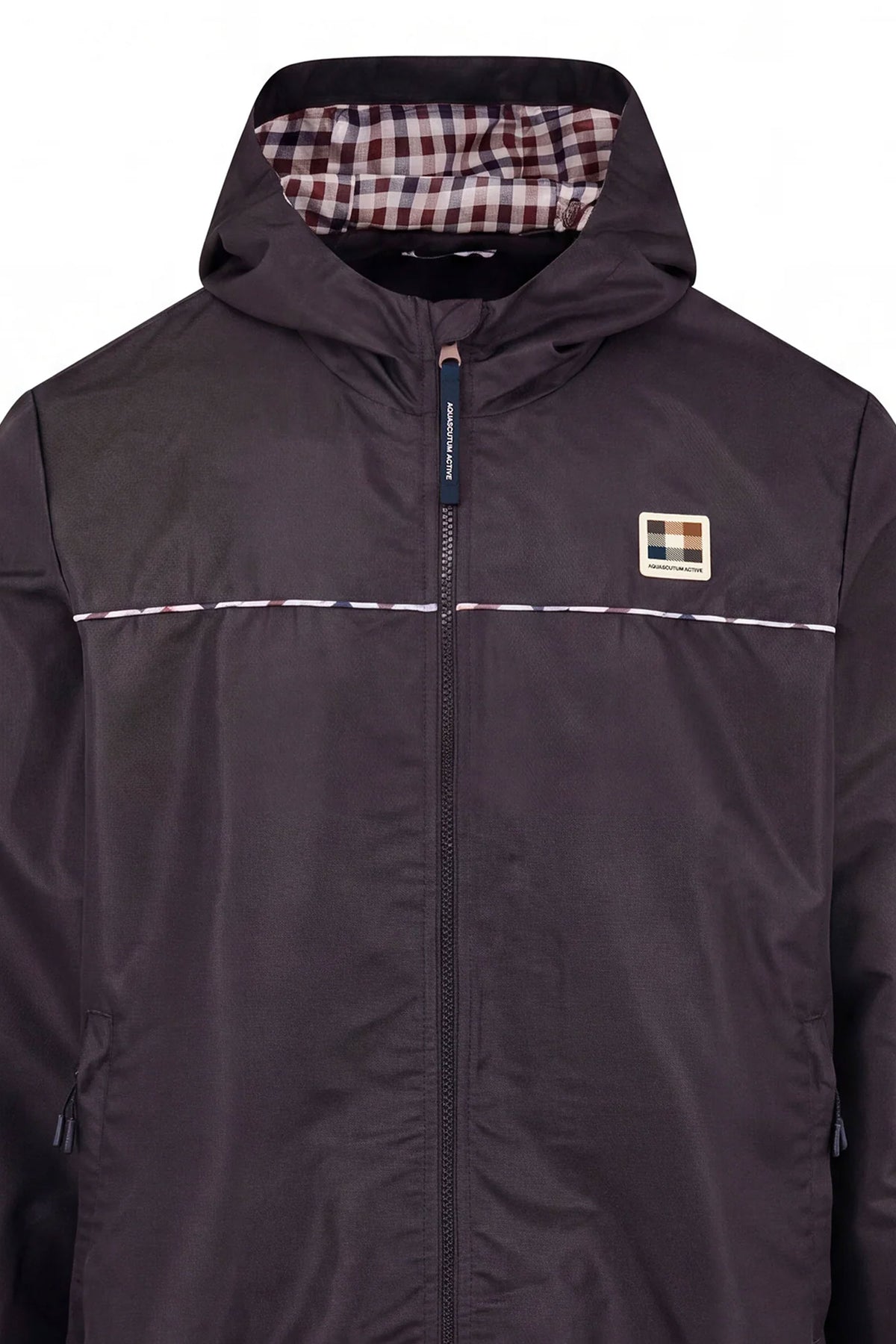 AQUASCUTUM DIAMOND WAVE BADGE TRACKTOP BLACK