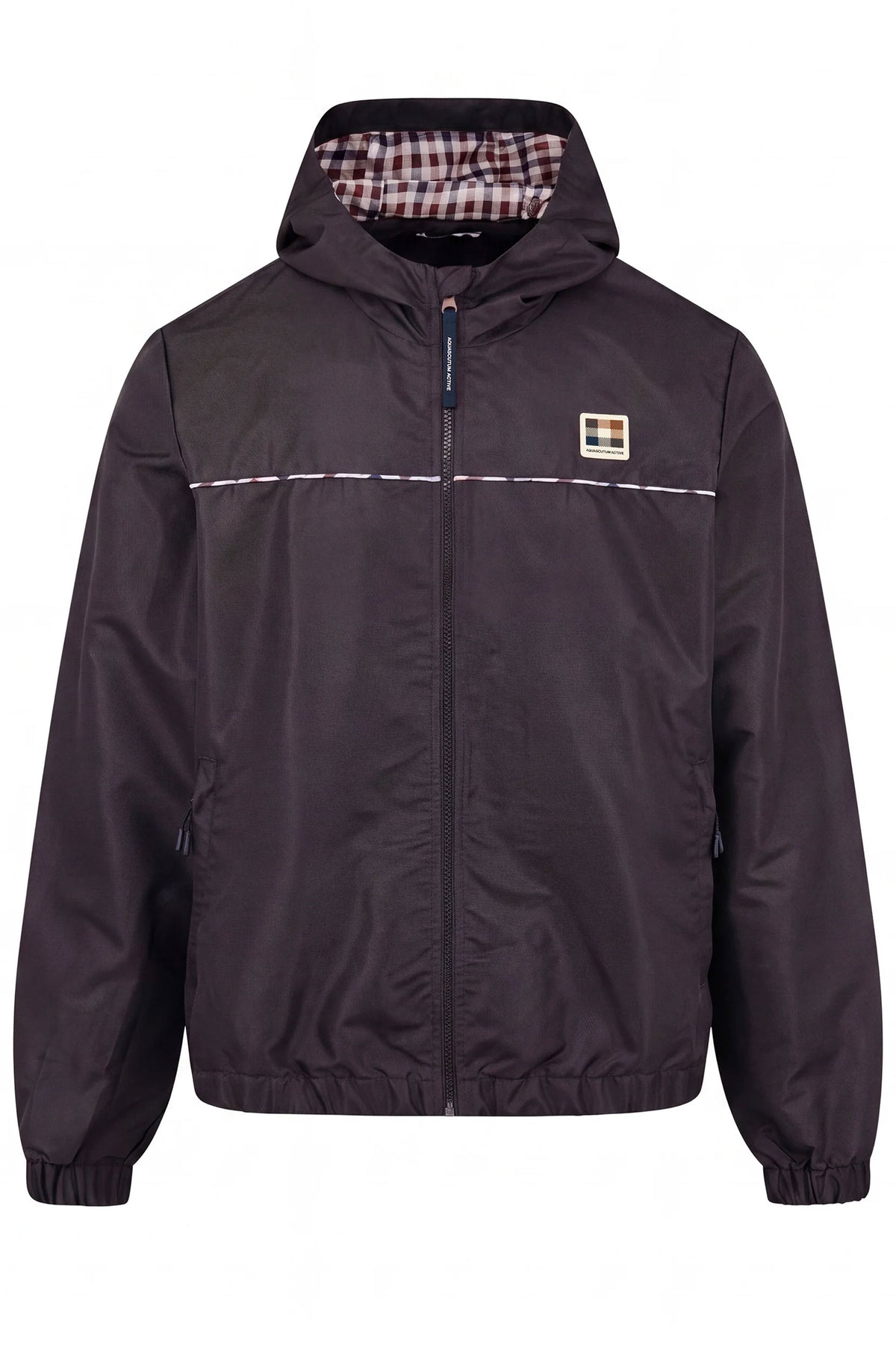 AQUASCUTUM DIAMOND WAVE BADGE TRACKTOP BLACK