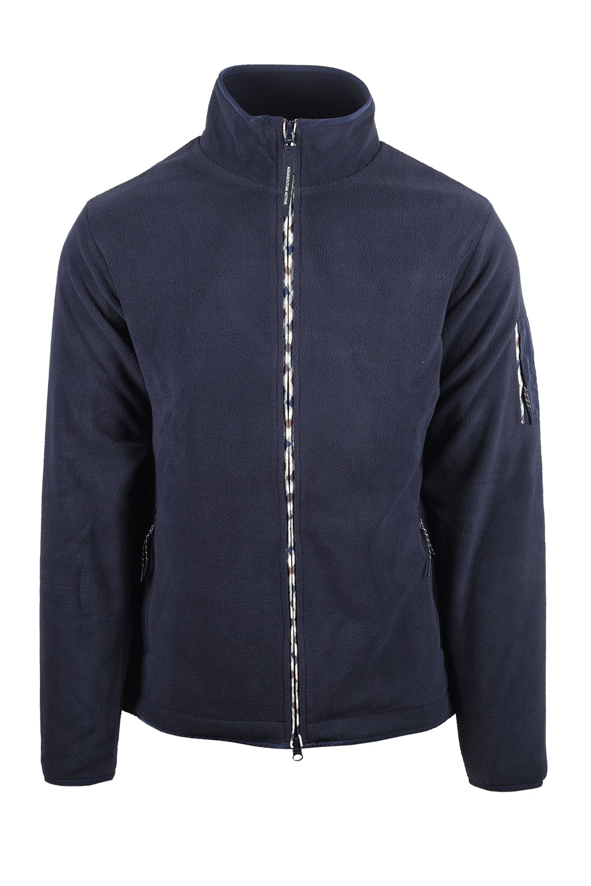 AQUASCUTUM FULL ZIP POLAR FLEECE JACKET NAVY