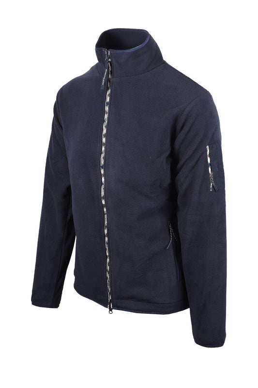 AQUASCUTUM FULL ZIP POLAR FLEECE JACKET NAVY