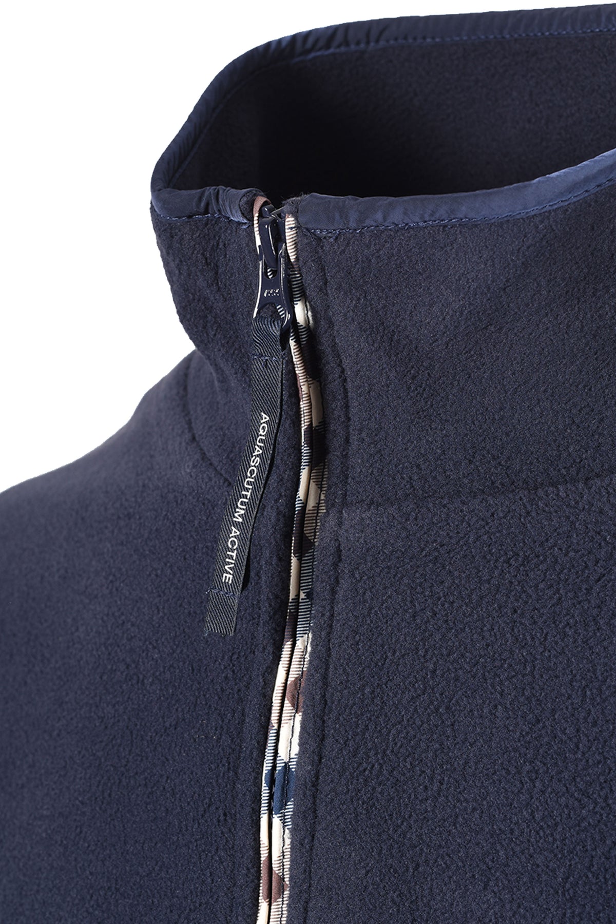 AQUASCUTUM FULL ZIP POLAR FLEECE JACKET NAVY