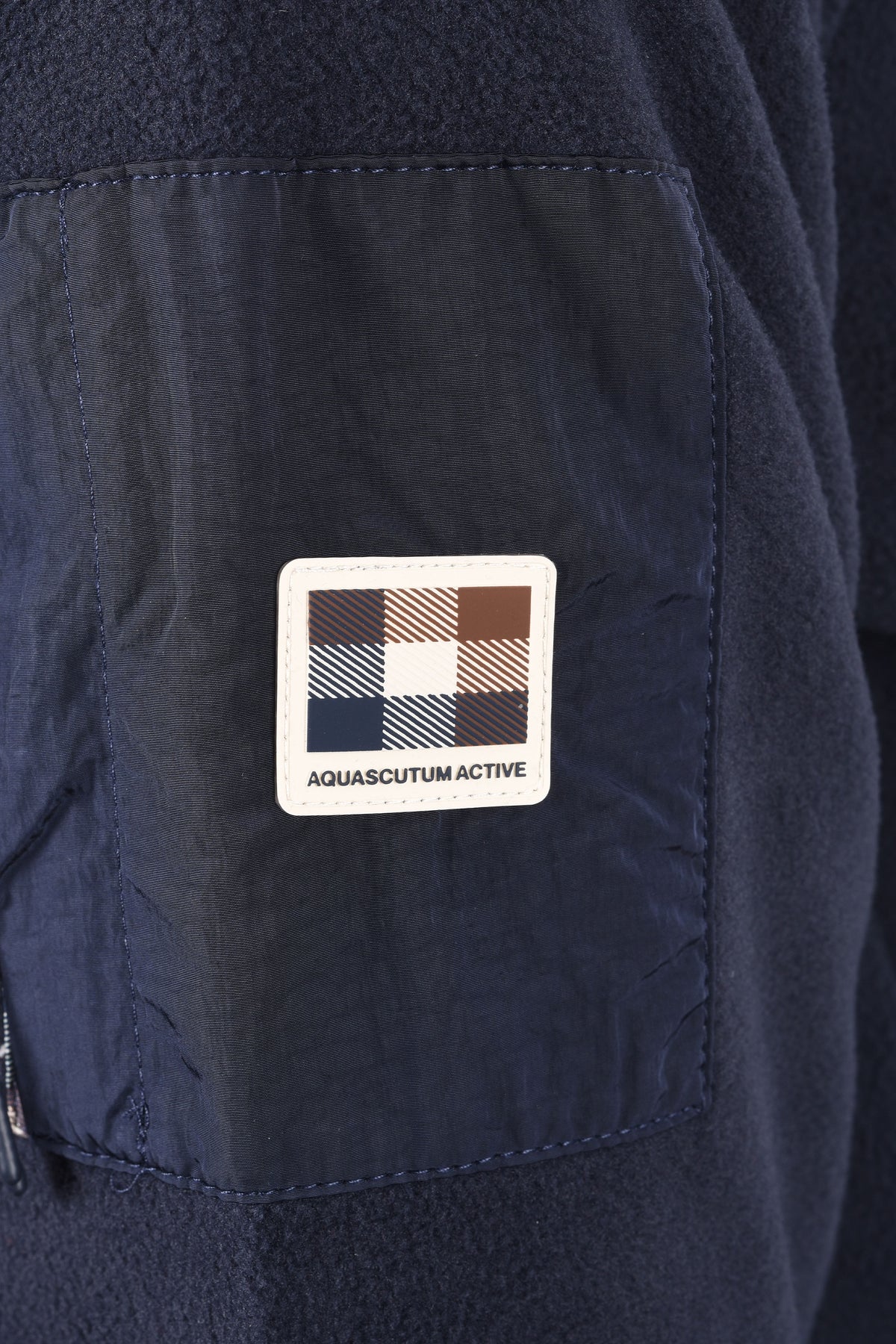 AQUASCUTUM FULL ZIP POLAR FLEECE JACKET NAVY