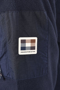 AQUASCUTUM FULL ZIP POLAR FLEECE JACKET NAVY