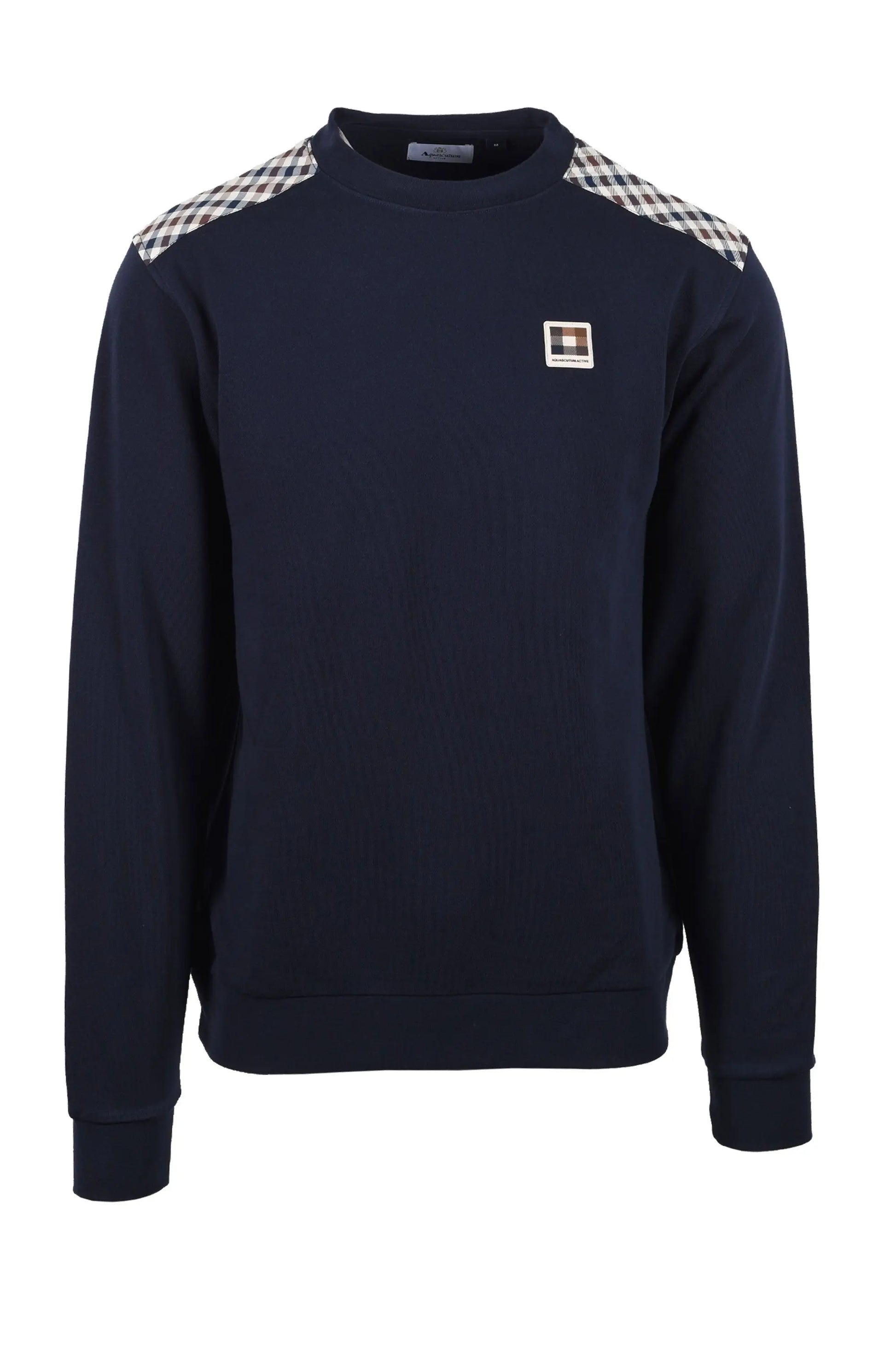 AQUASCUTUM LAMINA CREWNECK SWEATSHIRT NAVY Aquascutum