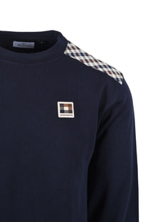 AQUASCUTUM LAMINA CREWNECK SWEATSHIRT NAVY Aquascutum