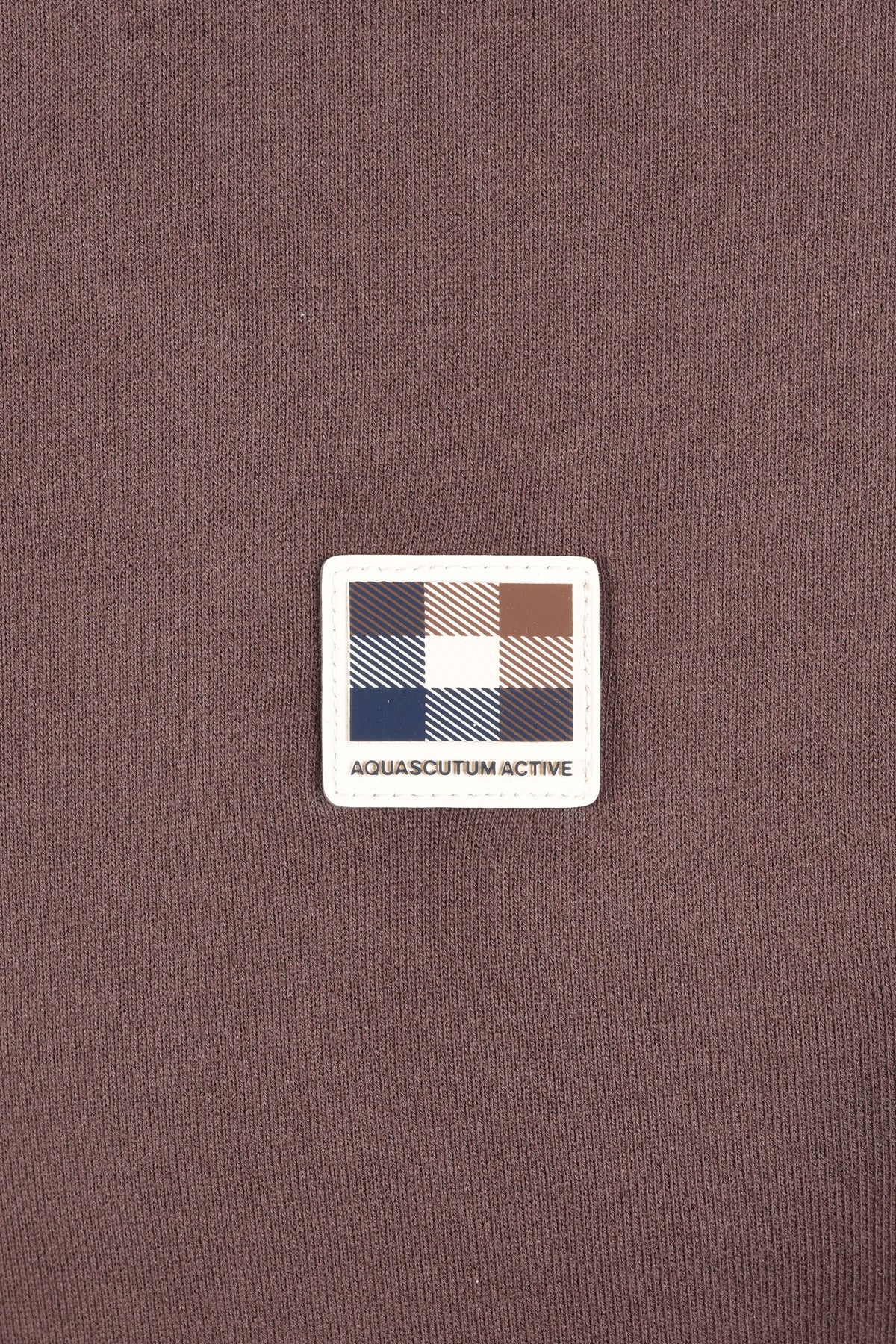 AQUASCUTUM SHOULDER FLEECE CREWNECK CHOCOLATE