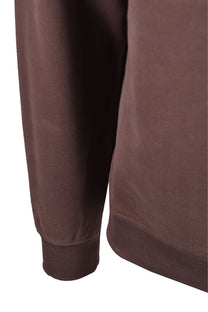 AQUASCUTUM SHOULDER FLEECE CREWNECK CHOCOLATE