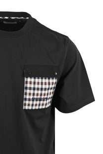 AQUASCUTUM TECH POCKET T-SHIRT BLACK Aquascutum Michael Stewart Menswear  T-Shirts