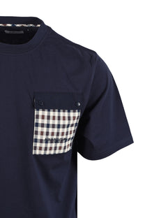 AQUASCUTUM TECH POCKET T-SHIRT NAVY Aquascutum Michael Stewart Menswear  T-Shirts