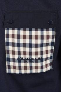 AQUASCUTUM TECH POCKET T-SHIRT NAVY Aquascutum Michael Stewart Menswear  T-Shirts