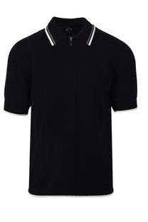 ARMANI EXCHANGE KNITTED POLO SHIRT BLACK Armani Exchange