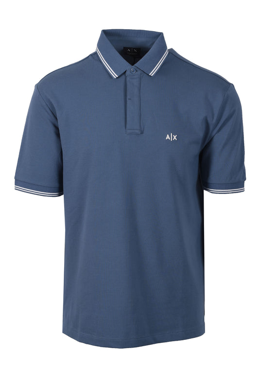 ARMANI EXCHANGE POLO SHIRT CHINA BLUE