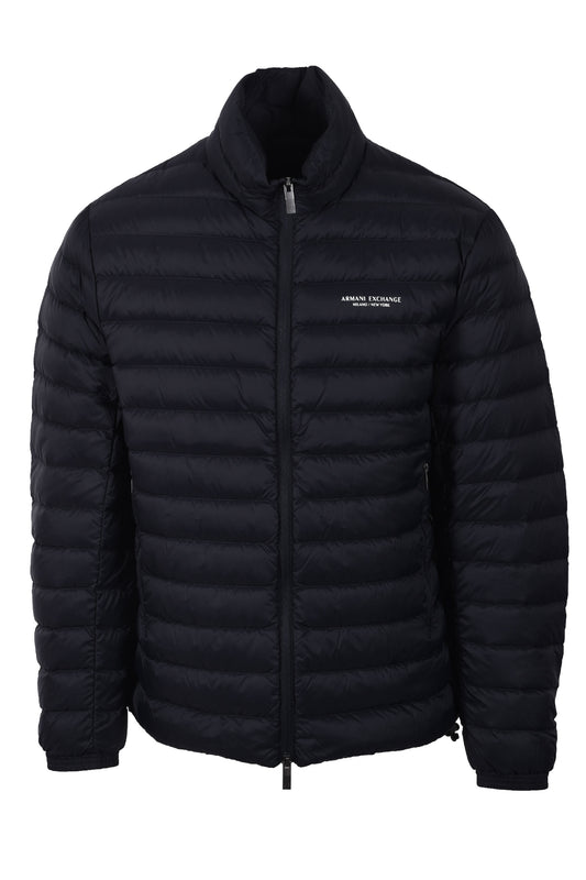 ARMANI EXCHANGE WOVEN DOWN JACKET DEEP NAVY