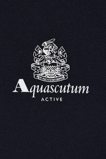 Aquascutum Club Check Details Polo Shirt Navy Aquascutum