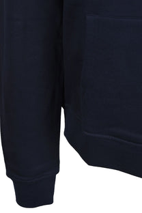 Aquascutum Club Check Hoodie Fleece Navy Aquascutum