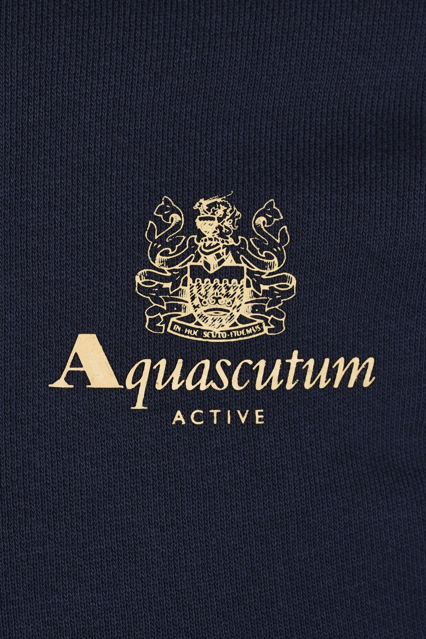 Aquascutum Club Check Shoulder Full Zip Sweatshirt Navy