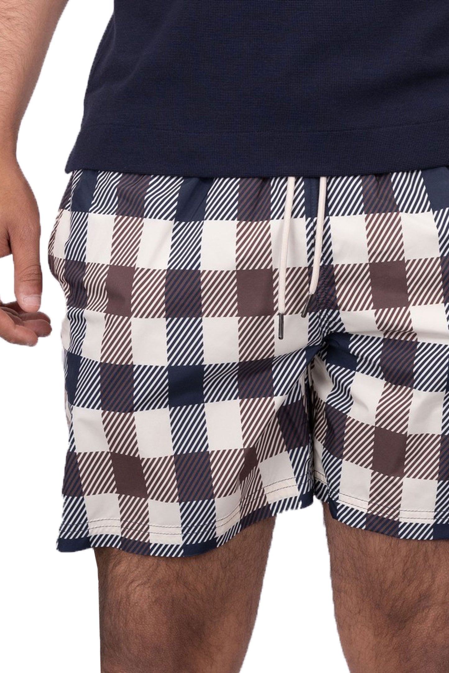 Aquascutum Macro Iconic Volley Swim Shorts Club Check