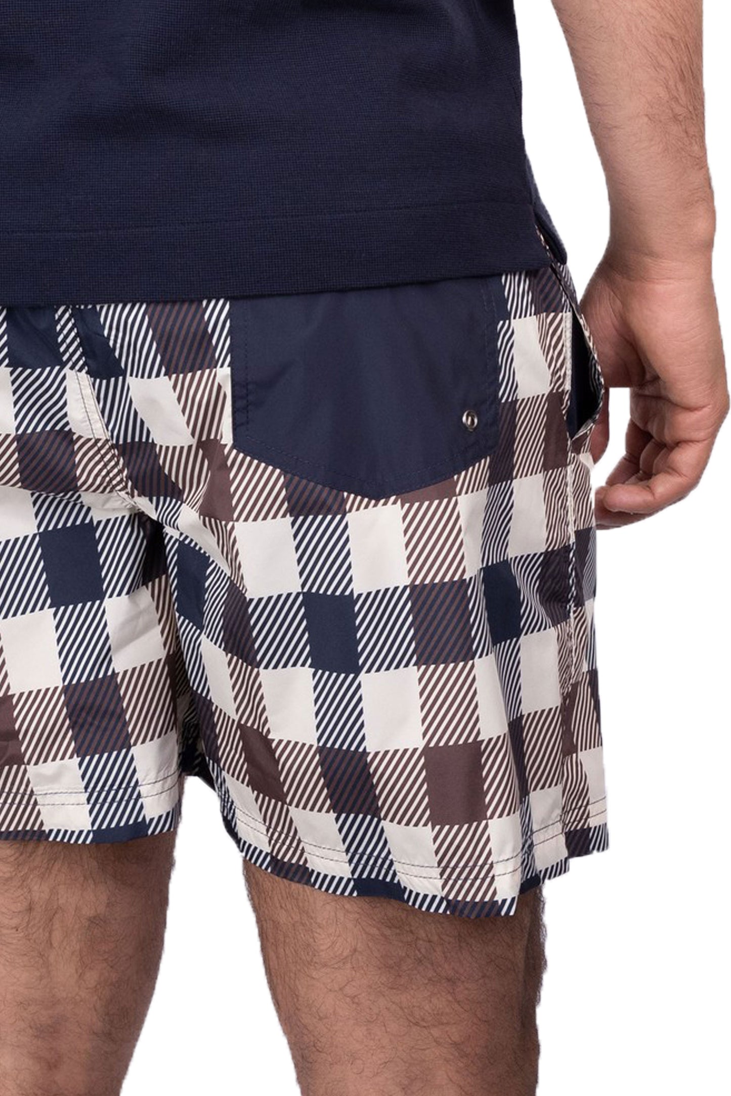 Aquascutum Macro Iconic Volley Swim Shorts Club Check