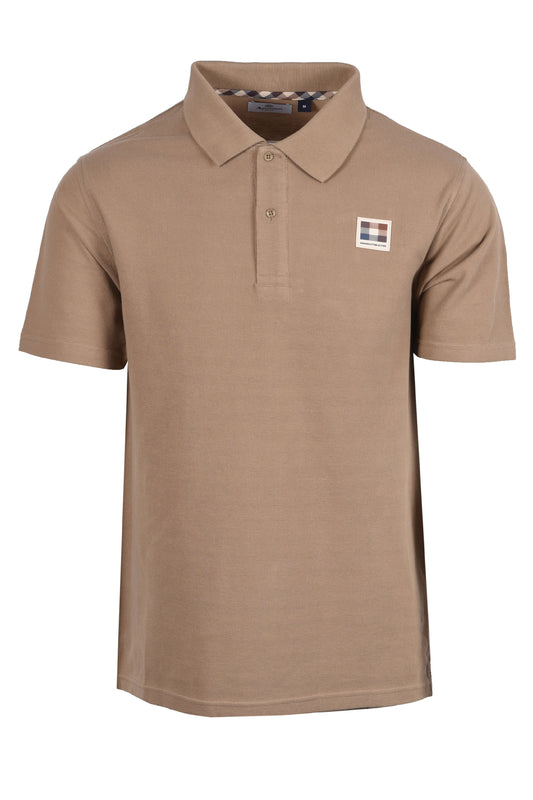 Aquascutum Patch Logo Polo Khaki