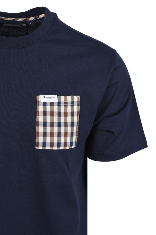 Aquascutum Pocket T-Shirt Navy