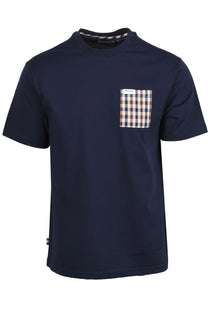 Aquascutum Pocket T-Shirt Navy Aquascutum