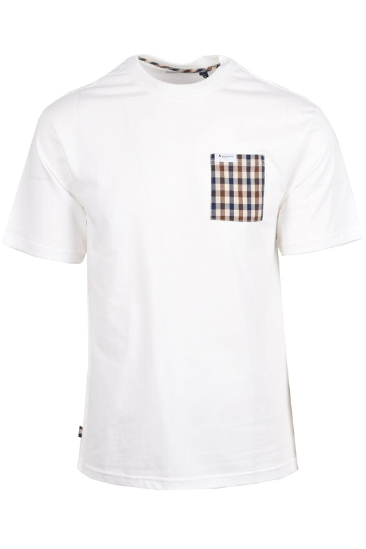 Aquascutum Pocket T-Shirt Old White