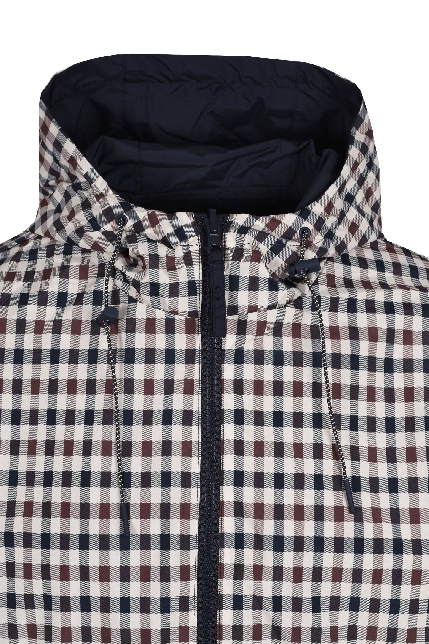 Aquascutum Reversible Hooded Sailor Jacket Navy