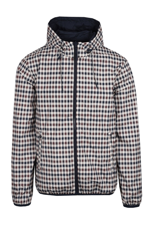 Aquascutum Reversible Hooded Sailor Jacket Navy