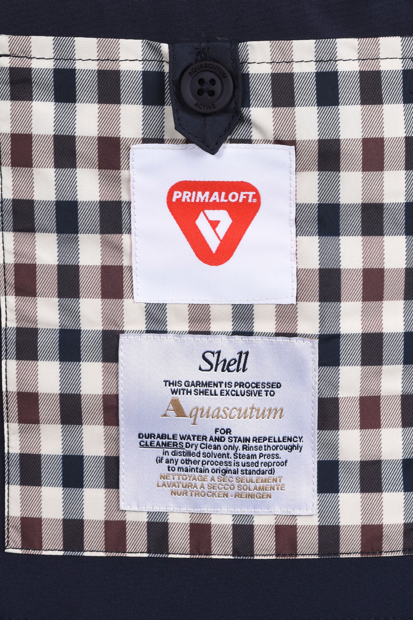 Aquascutum Shell Mid Parka Jacket Navy