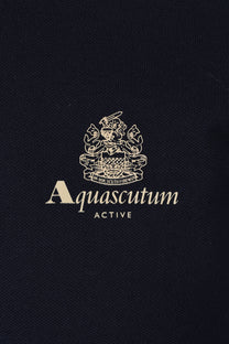Aquascutum Small Logo Piquet Polo Shirt Navy Aquascutum
