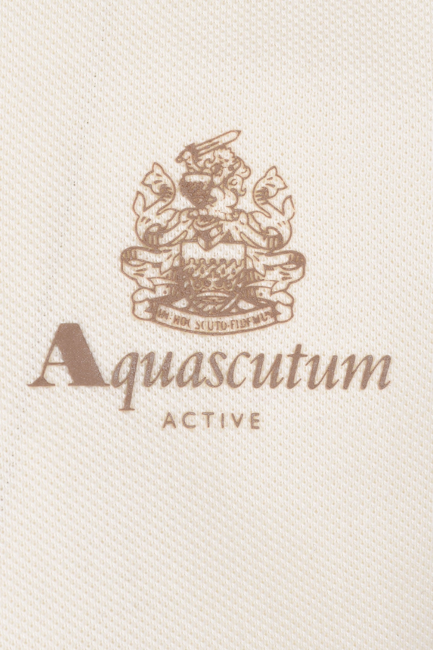 Aquascutum Small Logo Piquet Polo Shirt Old White
