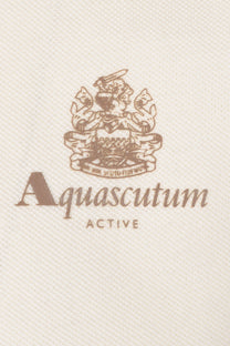Aquascutum Small Logo Piquet Polo Shirt Old White Aquascutum