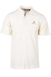 Aquascutum Small Logo Piquet Polo Shirt Old White Aquascutum