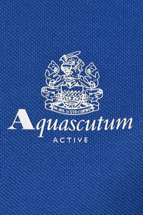 Aquascutum Small Logo Piquet Polo Shirt Royal Blue Aquascutum
